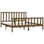 Estructura de cama de madera maciza marrón miel 180x200 cm de vidaXL, Camas y somieres - Ref: Foro24-3106851, Precio: 169,92 ...