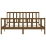 Estructura de cama de madera maciza marrón miel 180x200 cm de vidaXL, Camas y somieres - Ref: Foro24-3106851, Precio: 169,92 ...