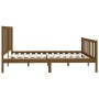 Estructura de cama de madera maciza marrón miel 180x200 cm de vidaXL, Camas y somieres - Ref: Foro24-3106851, Precio: 169,92 ...