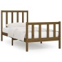 Estructura de cama madera maciza marrón miel 100x200 cm de vidaXL, Camas y somieres - Ref: Foro24-3106826, Precio: 113,99 €, ...