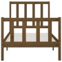 Estructura de cama madera maciza marrón miel 100x200 cm de vidaXL, Camas y somieres - Ref: Foro24-3106826, Precio: 113,99 €, ...