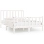 Estructura de cama madera maciza blanca 120x200 cm de vidaXL, Camas y somieres - Ref: Foro24-3106829, Precio: 131,33 €, Descu...