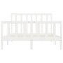 Estructura de cama madera maciza blanca 120x200 cm de vidaXL, Camas y somieres - Ref: Foro24-3106829, Precio: 131,33 €, Descu...