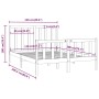 Estructura de cama madera maciza blanca 120x200 cm de vidaXL, Camas y somieres - Ref: Foro24-3106829, Precio: 131,33 €, Descu...