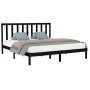 Black solid wood bed frame Supe King 180x200 cm by vidaXL, Beds and slatted bases - Ref: Foro24-3106787, Price: 177,45 €, Dis...