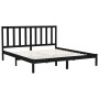 Black solid wood bed frame Supe King 180x200 cm by vidaXL, Beds and slatted bases - Ref: Foro24-3106787, Price: 177,45 €, Dis...