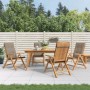 Reclining garden chairs and 4 solid teak wood cushions by vidaXL, Garden chairs - Ref: Foro24-3196471, Price: 602,22 €, Disco...