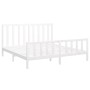 Solid white pine wood bed frame 200x200 cm by vidaXL, Beds and slatted bases - Ref: Foro24-3106724, Price: 150,26 €, Discount: %