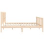 Solid wood bed frame 200x200 cm by vidaXL, Beds and slatted bases - Ref: Foro24-3106853, Price: 134,99 €, Discount: %