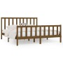 Estructura de cama madera maciza marrón miel 200x200 cm de vidaXL, Camas y somieres - Ref: Foro24-3106856, Precio: 165,02 €, ...