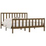 Estructura de cama madera maciza marrón miel 200x200 cm de vidaXL, Camas y somieres - Ref: Foro24-3106856, Precio: 165,02 €, ...