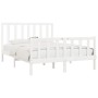 White solid wood bed frame 140x200 cm by vidaXL, Beds and slatted bases - Ref: Foro24-3106834, Price: 135,99 €, Discount: %