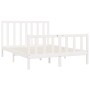 White solid wood bed frame 140x200 cm by vidaXL, Beds and slatted bases - Ref: Foro24-3106834, Price: 135,99 €, Discount: %