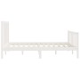 Estructura de cama de madera maciza blanca 140x200 cm de vidaXL, Camas y somieres - Ref: Foro24-3106834, Precio: 135,44 €, De...