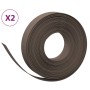 Garden borders 2 units brown polyethylene 10 m 10 cm by vidaXL, Garden edging and edging - Ref: Foro24-3155436, Price: 39,46 ...