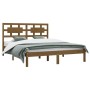 Honey brown solid pine wood bed frame 160x200 cm by vidaXL, Beds and slatted bases - Ref: Foro24-3107366, Price: 173,99 €, Di...