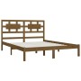 Estructura de cama madera maciza de pino marrón miel 160x200 cm de vidaXL, Camas y somieres - Ref: Foro24-3107366, Precio: 16...