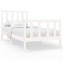 Estructura de cama madera maciza de pino blanco 90x200 cm de vidaXL, Camas y somieres - Ref: Foro24-3106689, Precio: 99,14 €,...