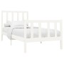 Estructura de cama madera maciza de pino blanco 90x200 cm de vidaXL, Camas y somieres - Ref: Foro24-3106689, Precio: 99,14 €,...