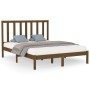 Estructura de cama madera maciza King marrón miel 150x200 cm de vidaXL, Camas y somieres - Ref: Foro24-3106776, Precio: 144,5...