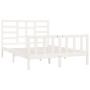 Solid white pine wood bed frame 120x200 cm by vidaXL, Beds and slatted bases - Ref: Foro24-3107609, Price: 132,48 €, Discount: %