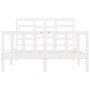 Solid white pine wood bed frame 120x200 cm by vidaXL, Beds and slatted bases - Ref: Foro24-3107609, Price: 132,48 €, Discount: %