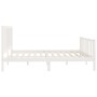 Estructura de cama madera maciza blanco Supe King 180x200 cm de vidaXL, Camas y somieres - Ref: Foro24-3106849, Precio: 151,9...