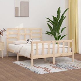 Estructura de cama de madera maciza de pino 160x200 cm de vidaXL, Camas y somieres - Ref: Foro24-3107623, Precio: 138,99 €, D...