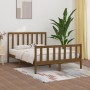 Solid wood bed frame King honey brown 150x200 cm by vidaXL, Beds and slatted bases - Ref: Foro24-3106841, Price: 152,22 €, Di...