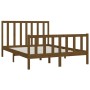 Estructura de cama madera maciza King marrón miel 150x200 cm de vidaXL, Camas y somieres - Ref: Foro24-3106841, Precio: 152,2...