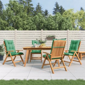 Reclining garden chairs and cushions 4 pcs solid teak wood by vidaXL, Garden chairs - Ref: Foro24-3196483, Price: 536,99 €, D...