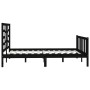 Black solid wood bed frame 120x200 cm by vidaXL, Beds and slatted bases - Ref: Foro24-3107612, Price: 182,59 €, Discount: %