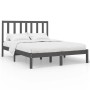 Gray solid wood bed frame 120x200 cm by vidaXL, Beds and slatted bases - Ref: Foro24-3106765, Price: 120,99 €, Discount: %