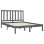 Gray solid wood bed frame 120x200 cm by vidaXL, Beds and slatted bases - Ref: Foro24-3106765, Price: 120,99 €, Discount: %