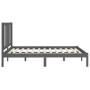 Gray solid wood bed frame 120x200 cm by vidaXL, Beds and slatted bases - Ref: Foro24-3106765, Price: 120,99 €, Discount: %