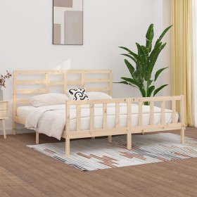 Estructura de cama madera maciza 180x200 cm de vidaXL, Camas y somieres - Ref: Foro24-3107628, Precio: 157,84 €, Descuento: %