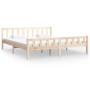 Estructura de cama de madera maciza 160x200 cm de vidaXL, Camas y somieres - Ref: Foro24-810689, Precio: 124,24 €, Descuento: %