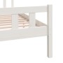 Weißer Massivholzbettrahmen 135x190 cm von vidaXL, Betten und Lattenroste - Ref: Foro24-810655, Preis: 124,99 €, Rabatt: %