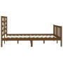 Estructura de cama madera maciza King marrón miel 150x200 cm de vidaXL, Camas y somieres - Ref: Foro24-3107621, Precio: 158,3...