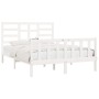 Solid white pine wood bed frame 160x200 cm by vidaXL, Beds and slatted bases - Ref: Foro24-3107624, Price: 150,16 €, Discount: %