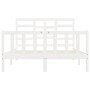 Solid white pine wood bed frame 160x200 cm by vidaXL, Beds and slatted bases - Ref: Foro24-3107624, Price: 150,16 €, Discount: %