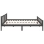 Gray solid wood bed frame 160x200 cm by vidaXL, Beds and slatted bases - Ref: Foro24-810691, Price: 130,12 €, Discount: %