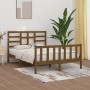 Honey brown solid pine wood bed frame 140x200 cm by vidaXL, Beds and slatted bases - Ref: Foro24-3107616, Price: 156,79 €, Di...