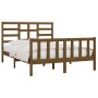 Estructura de cama madera maciza de pino marrón miel 140x200 cm de vidaXL, Camas y somieres - Ref: Foro24-3107616, Precio: 15...