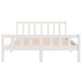 Estructura de cama de madera maciza blanca 140x190 cm de vidaXL, Camas y somieres - Ref: Foro24-810660, Precio: 118,70 €, Des...