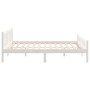 Estructura de cama de madera maciza blanca 140x190 cm de vidaXL, Camas y somieres - Ref: Foro24-810660, Precio: 118,70 €, Des...