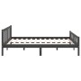 Estructura de cama madera maciza gris King Size 150x200 cm de vidaXL, Camas y somieres - Ref: Foro24-810686, Precio: 127,81 €...