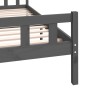 Gray solid wood bed frame 120x200 cm by vidaXL, Beds and slatted bases - Ref: Foro24-810676, Price: 120,98 €, Discount: %