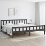 Estructura de cama madera maciza gris 200x200 cm de vidaXL, Camas y somieres - Ref: Foro24-810701, Precio: 101,83 €, Descuent...