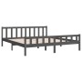 Estructura de cama madera maciza gris 200x200 cm de vidaXL, Camas y somieres - Ref: Foro24-810701, Precio: 101,83 €, Descuent...